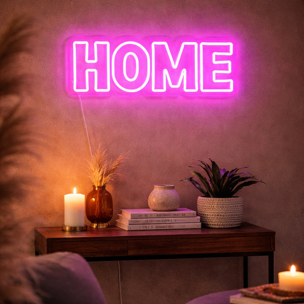 Signo de neón LED de Outline Home - Planet Neon Made in London Neon Signs