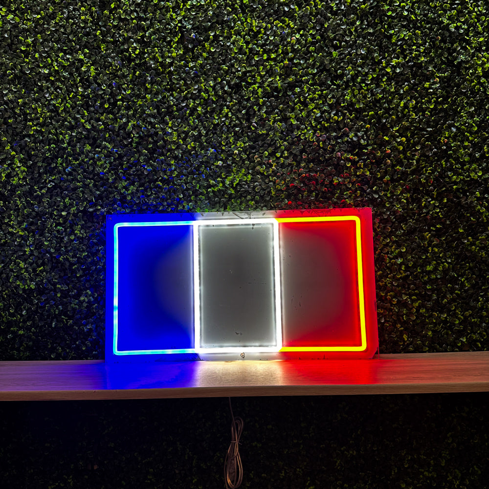 Frankreich-Flagge RS LED-Neonschild – hergestellt in London