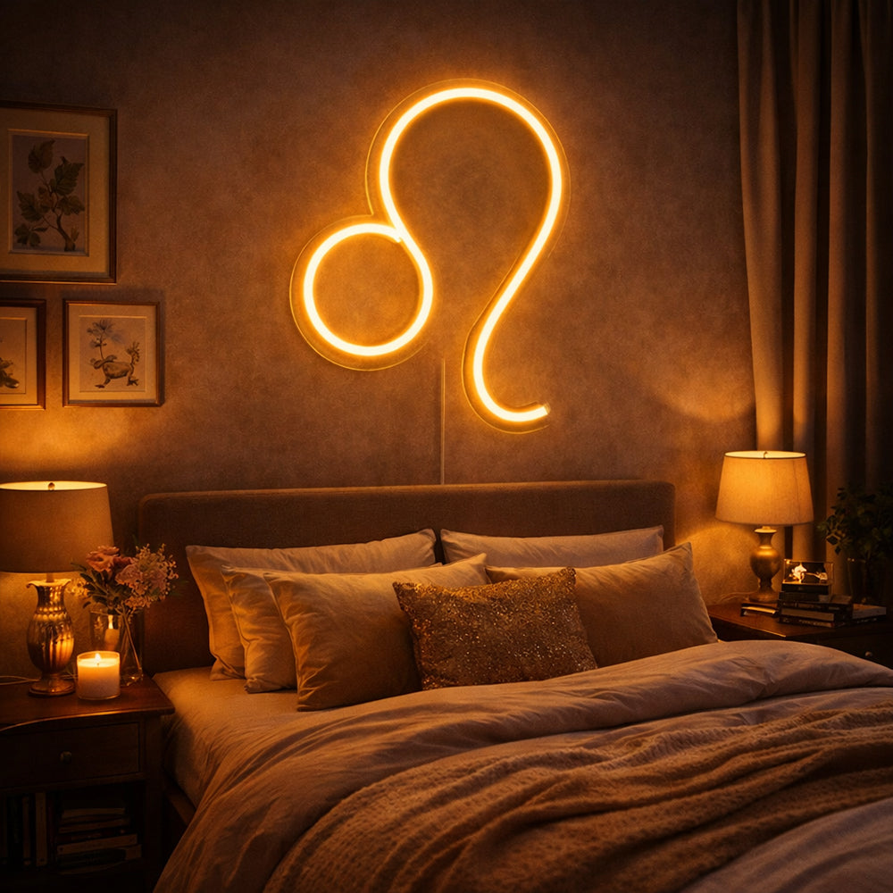 LEO LED NEON SIGN - Hecho en Londres Zodiac Neon Signs
