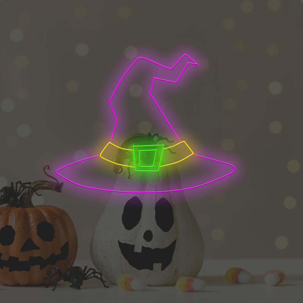 Hexenhut – Halloween-LED-Neonschild, hergestellt in London