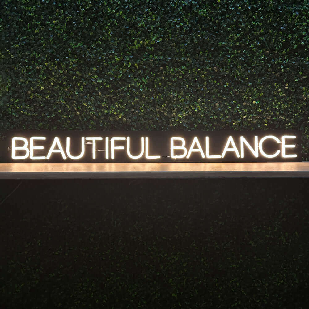 Wunderschönes Balance Black Backboard RS LED-Neonschild