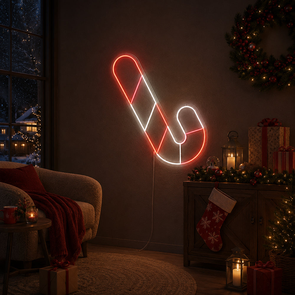 Christmas Candy Cane førte neonskilt - lavet i London slik neonskilte