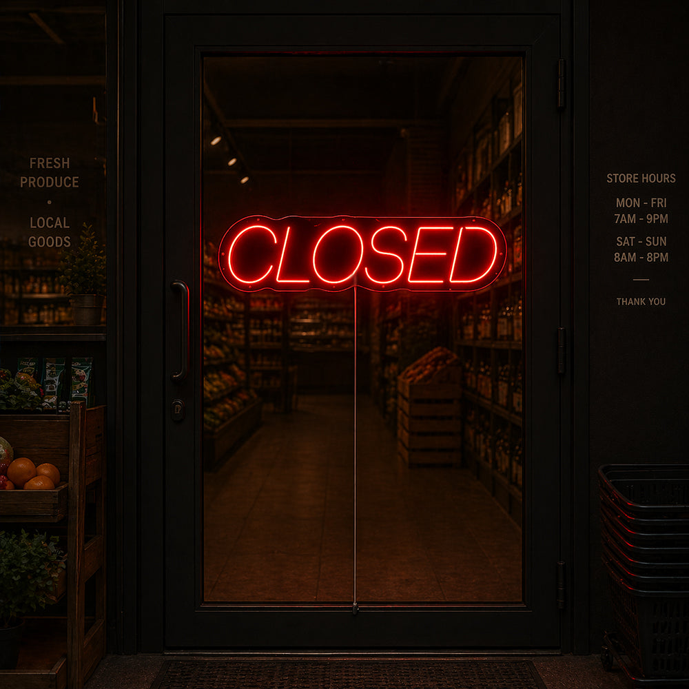 Suljetut korkit LED NEON SIGN - Made in London -ravintola Neon Signs