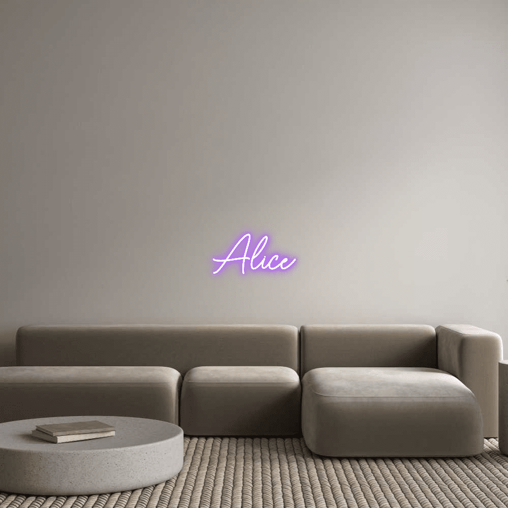 Editor en línea de letreros de neón personalizados Alice - Planet Neon