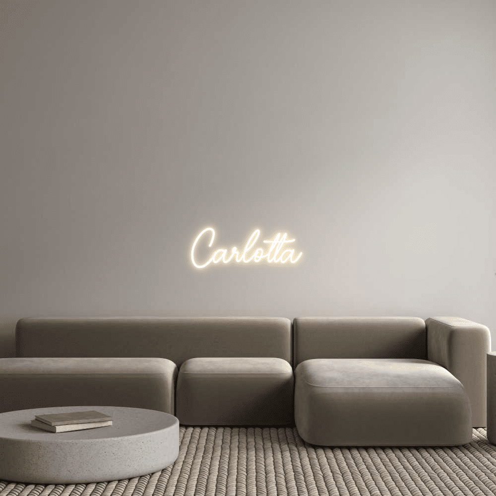 Aangepaste neonreclame online editor Carlotta - Planet Neon