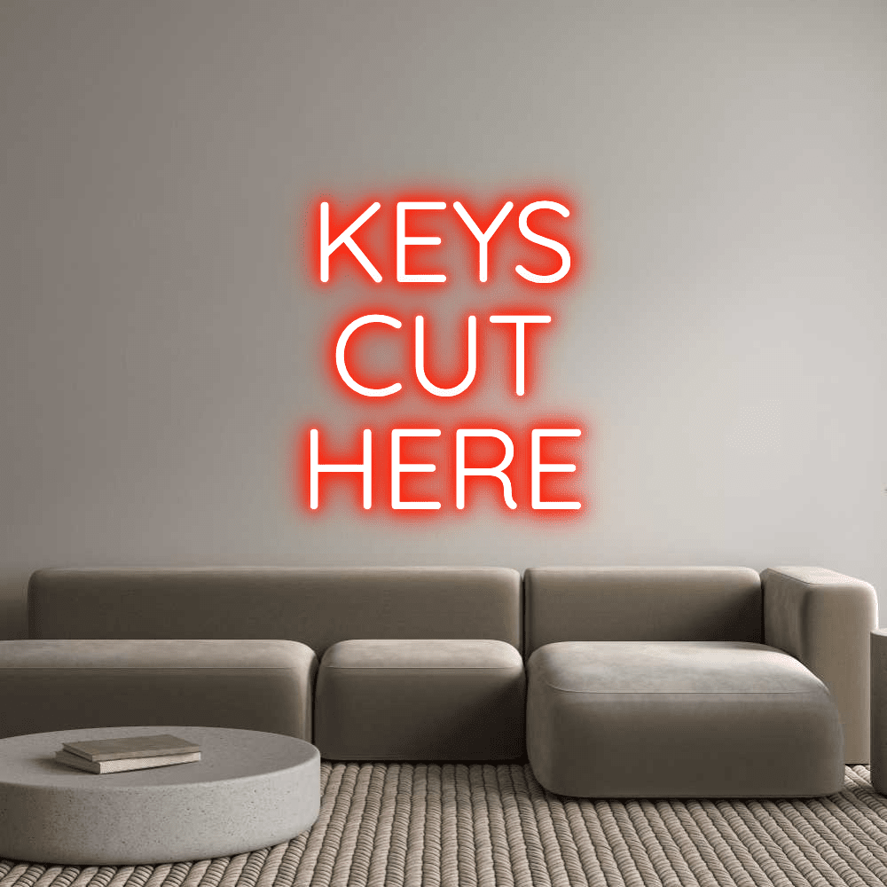 Custom Neon Sign Online Editor KEYS CUT HERE - Planet Neon