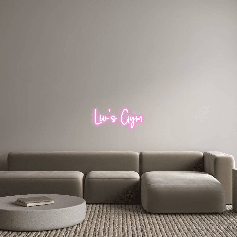 Aangepaste neonreclame online editor Liv's Gym - Planet Neon