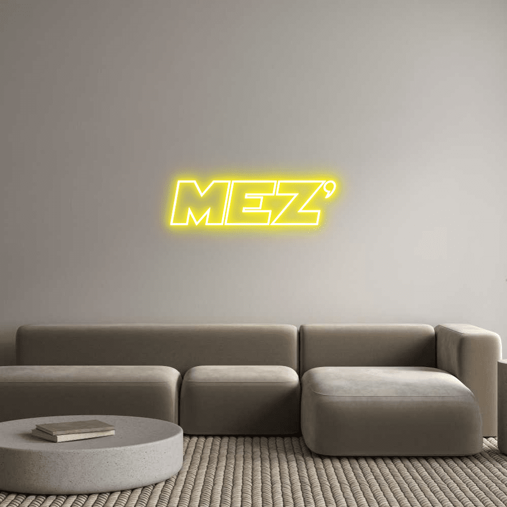 Aangepaste neonreclame online editor MEZ' - Planeet Neon