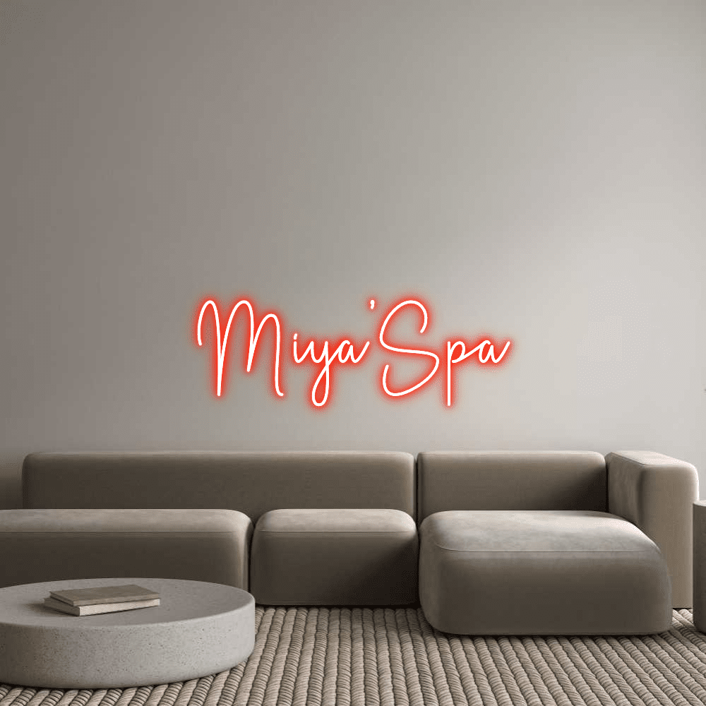 Aangepaste neonreclame online editor Miya’Spa - Planet Neon