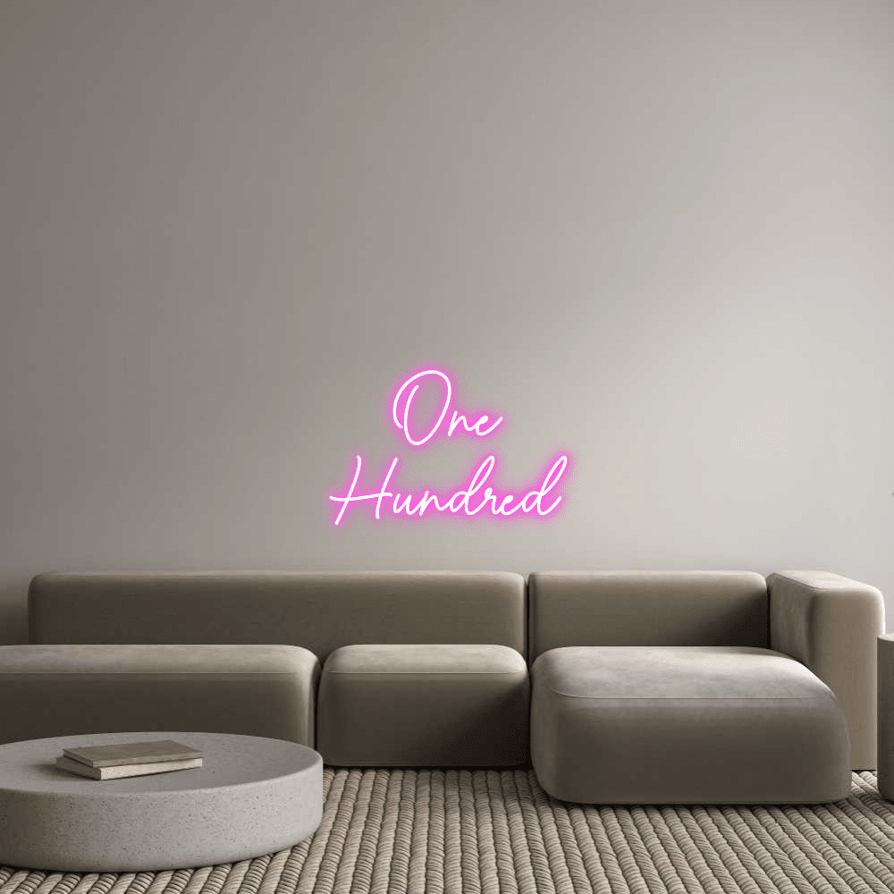 Aangepaste neonreclame Online Editor Honderd - Planeet Neon