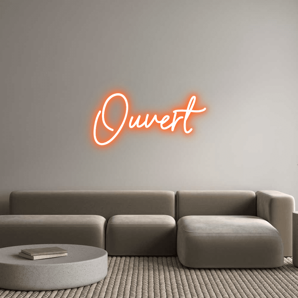 Aangepaste neonreclame online editor Ouvert - Planet Neon
