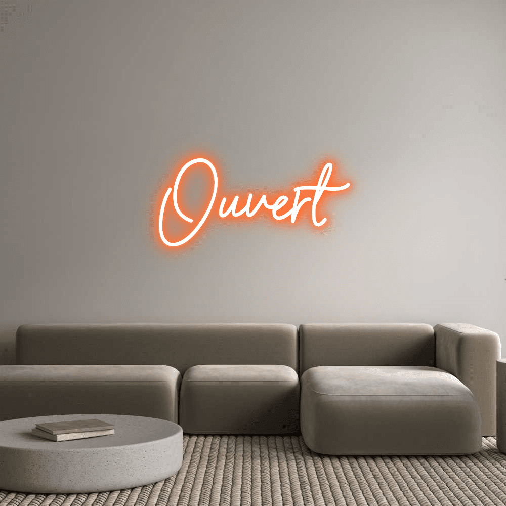 Editor en línea de letreros de neón personalizados Ouvert - Planet Neon