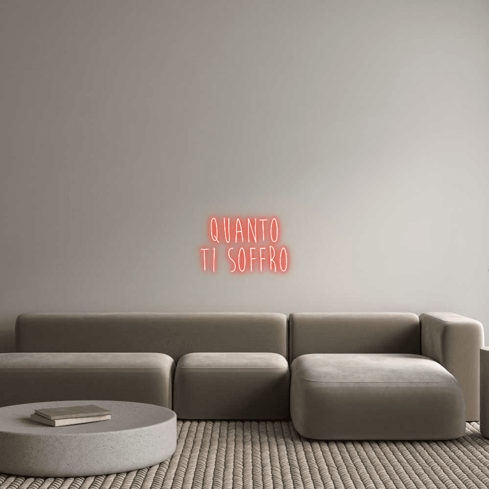 Aangepaste neonreclame online editor QUANTO TI SOFFRO... - Planeet Neon