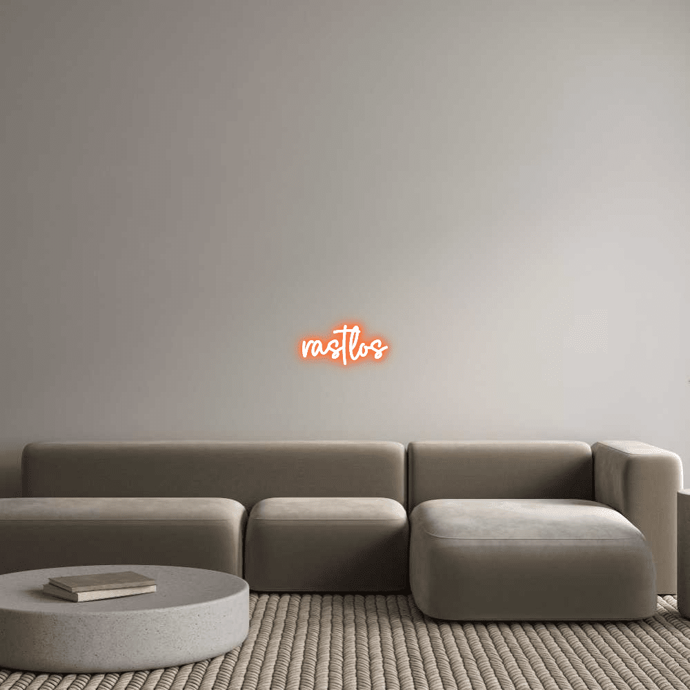 Aangepaste neonreclame online editor rastlos - Planeet Neon