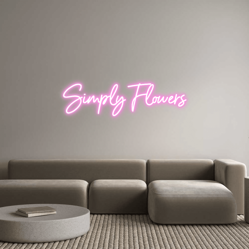 Editor en línea de letreros de neón personalizados Simply Flowers - Planet Neon