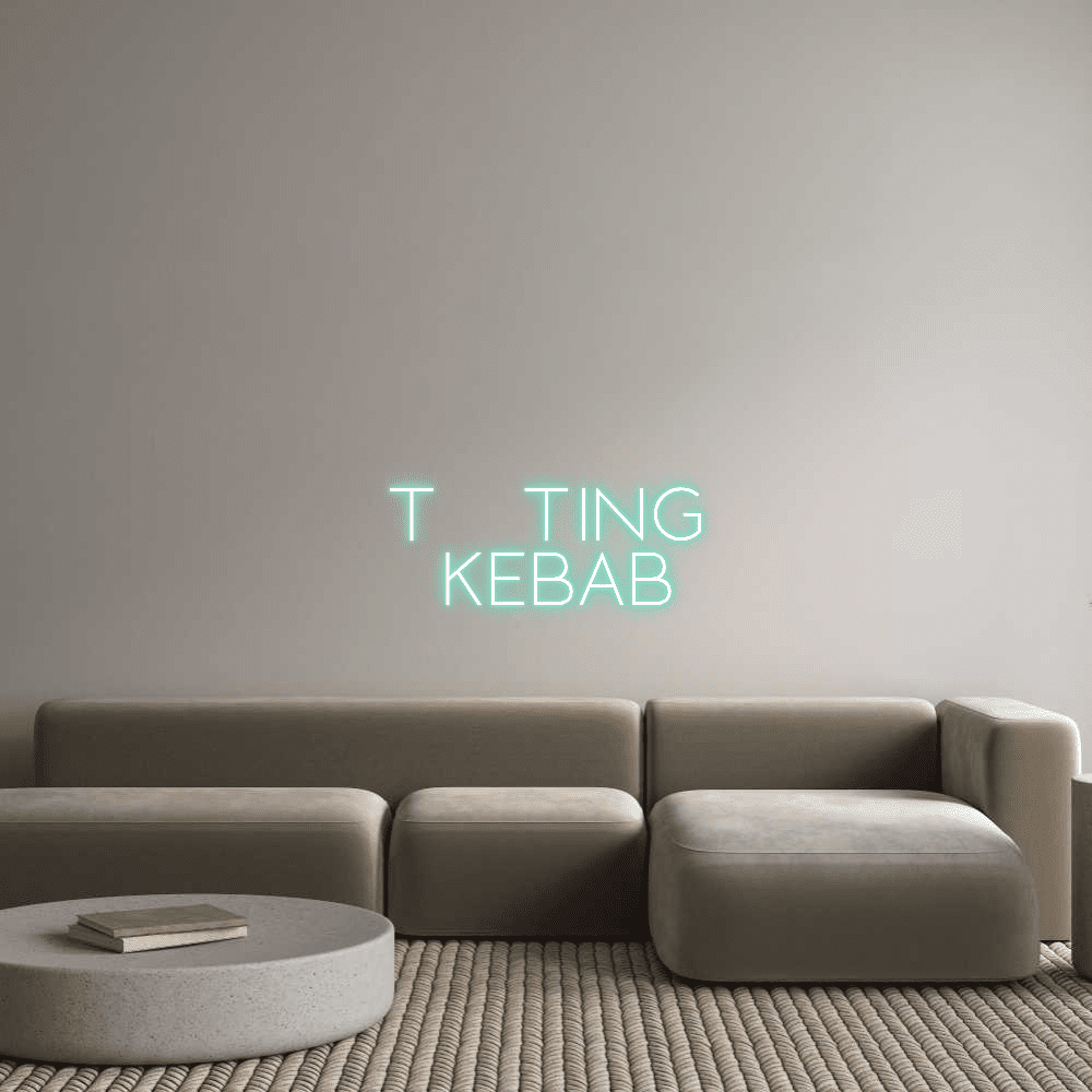 Aangepaste neonreclame online editor TOOTING KEBAB - Planeet Neon