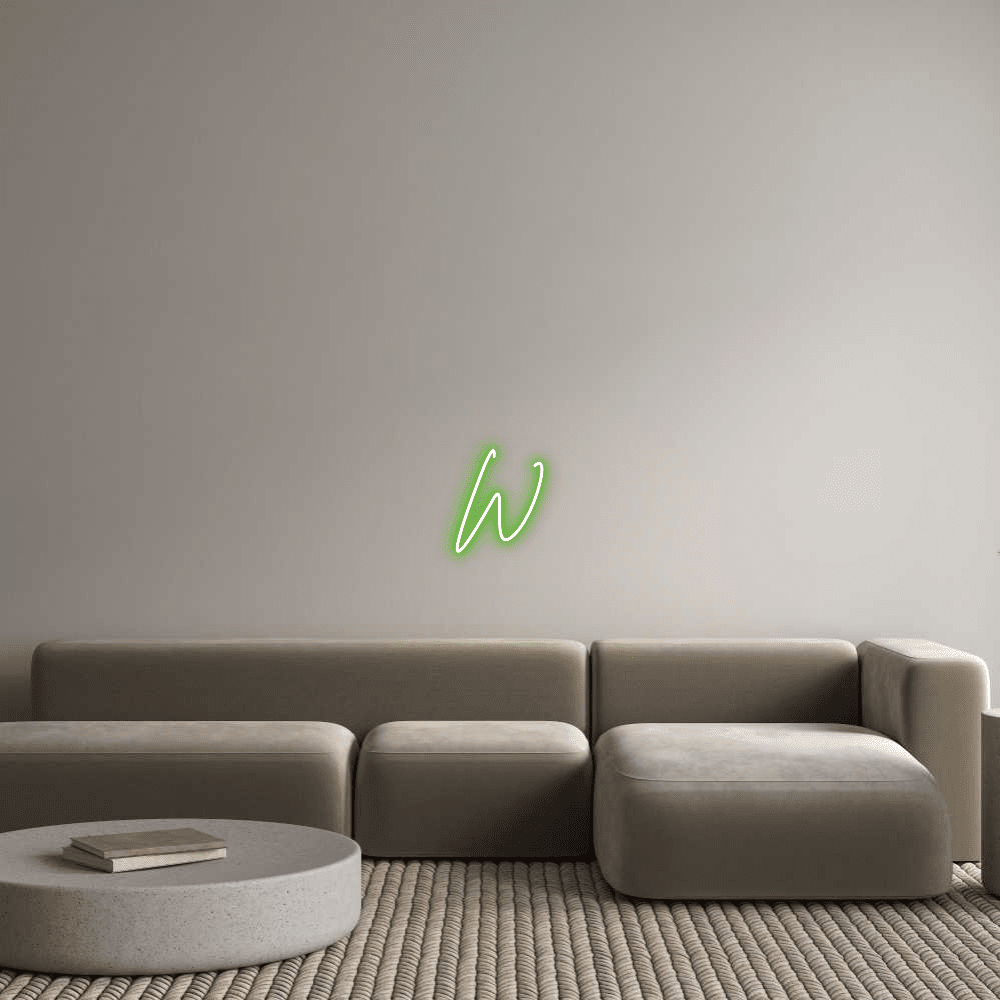 Aangepaste neonreclame online editor W - Planeet Neon
