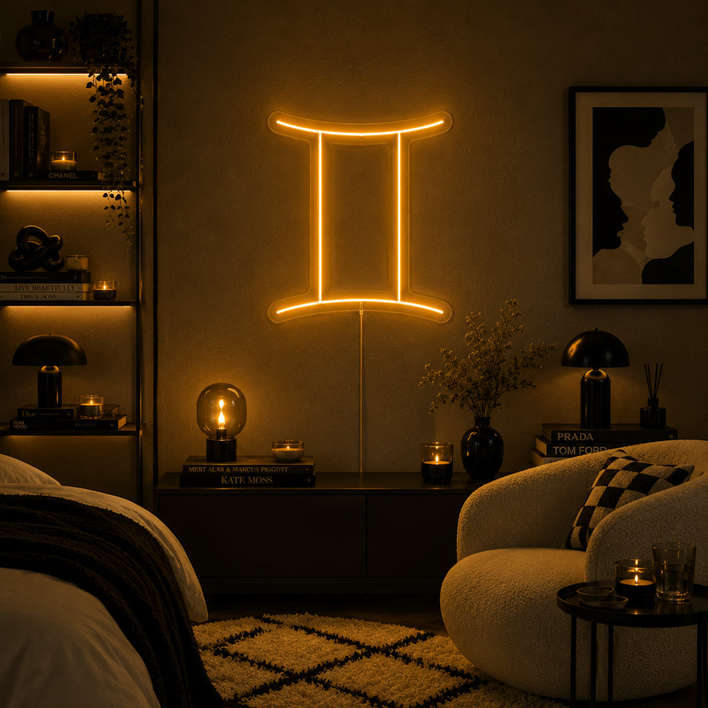 GEMINI LED Neon Sign - Made a Londra Zodiac Neon Signs