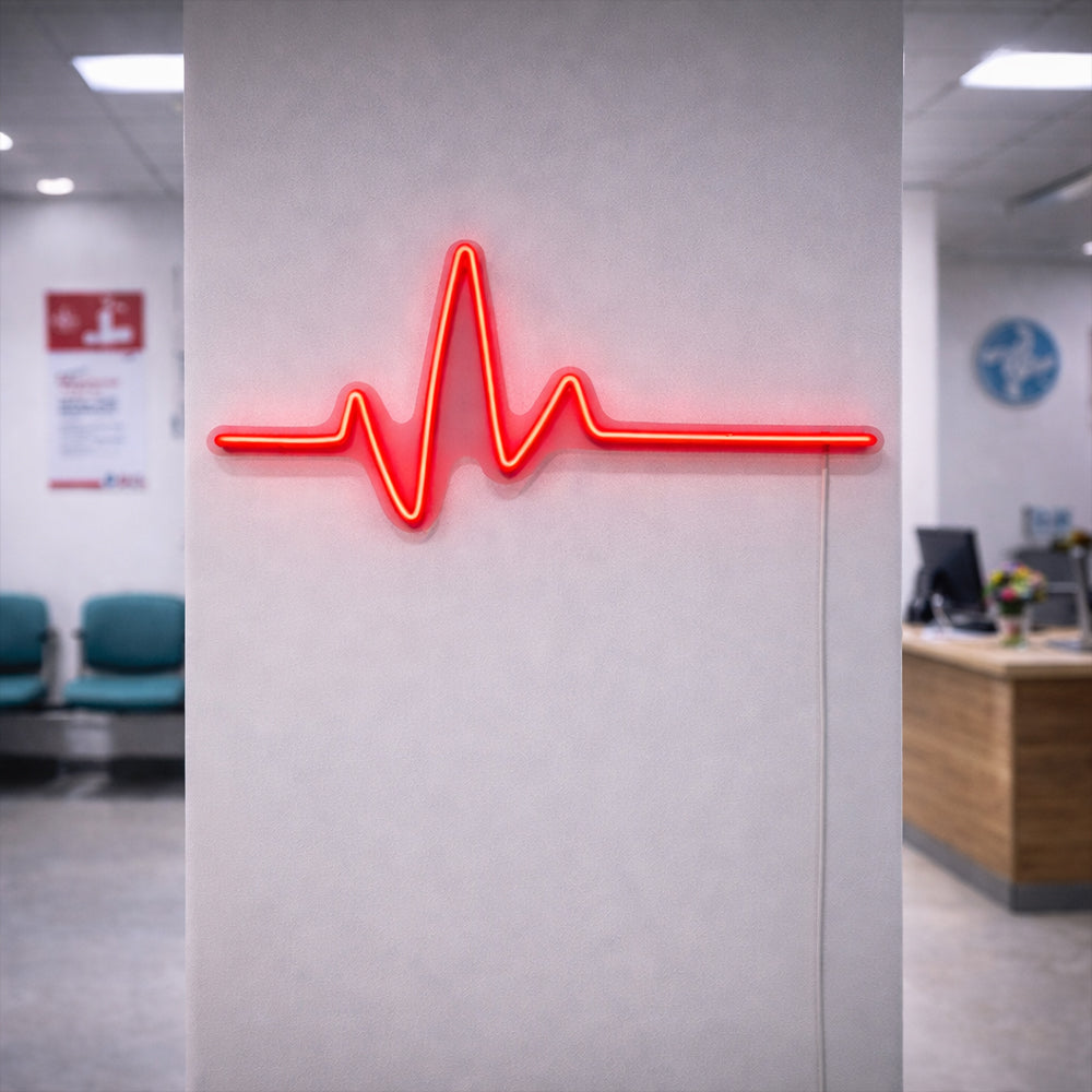 Signo de neón liderado por Heartbeat - Planeta Neon Made in London Neon Signs