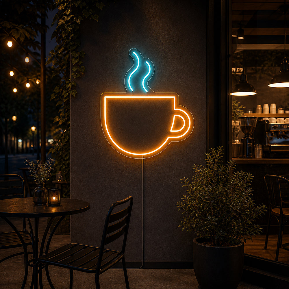 Heiße Kaffee -LED -Neonschild -Hergestellt in London Food Restaurants Cafe Neon Schilder