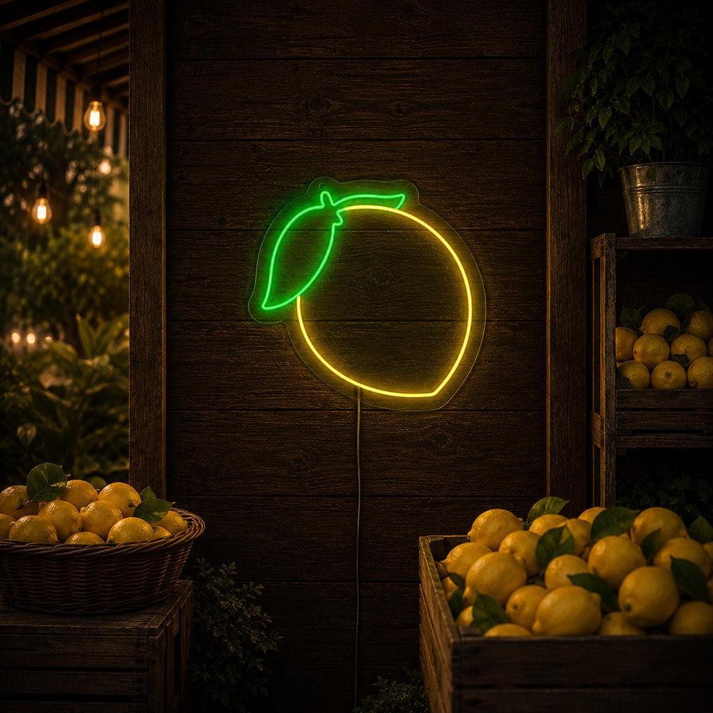 Citron LED neonskilt - lavet i London madrestauranter neonskilte