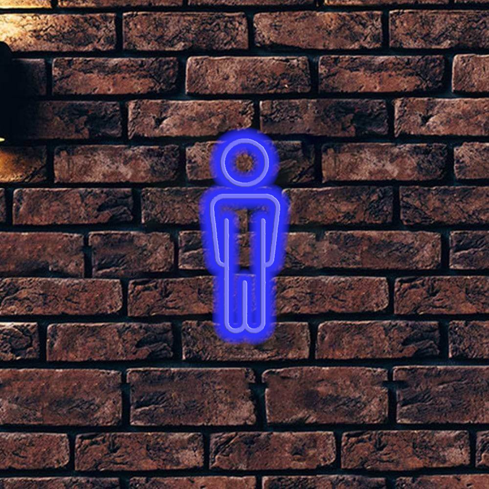 Male Toilette LED Neon Sign - Made in London Baderom Neon Signs - Planet Neon