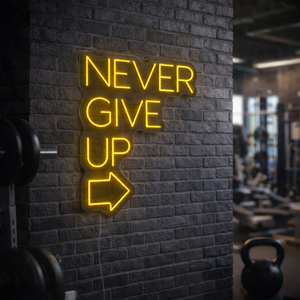 Älä koskaan luovu LED NEON SIGN - Made in London Inspirational Neon -merkkejä