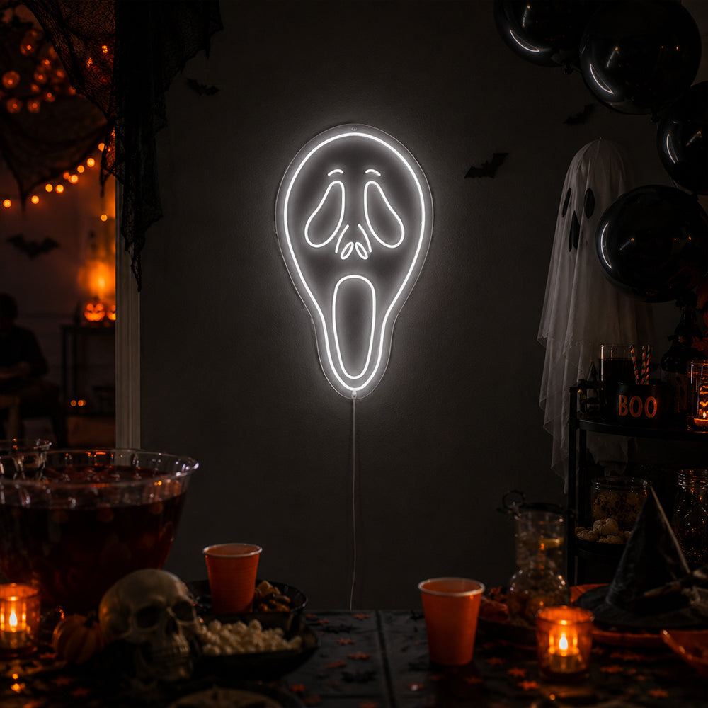 Scary Halloween Shadow - LED neonskilt lavet i London