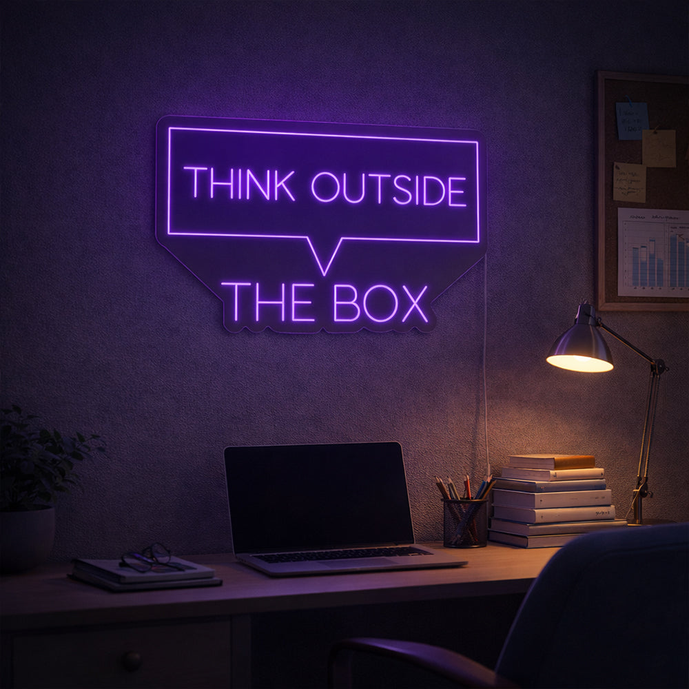 Pensa al di fuori degli insegne al neon a LED - Made in London Inspirational Neon Signs