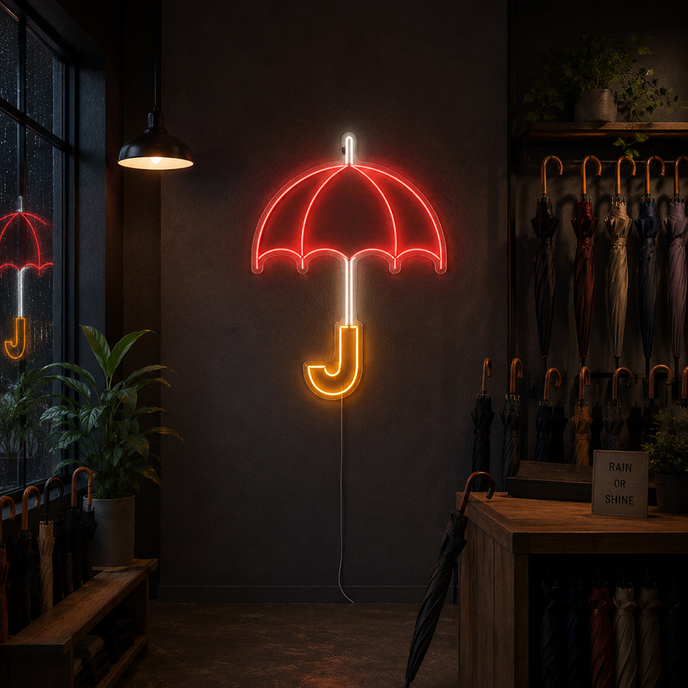 Paraply LED Neon Sign - Lavet i London