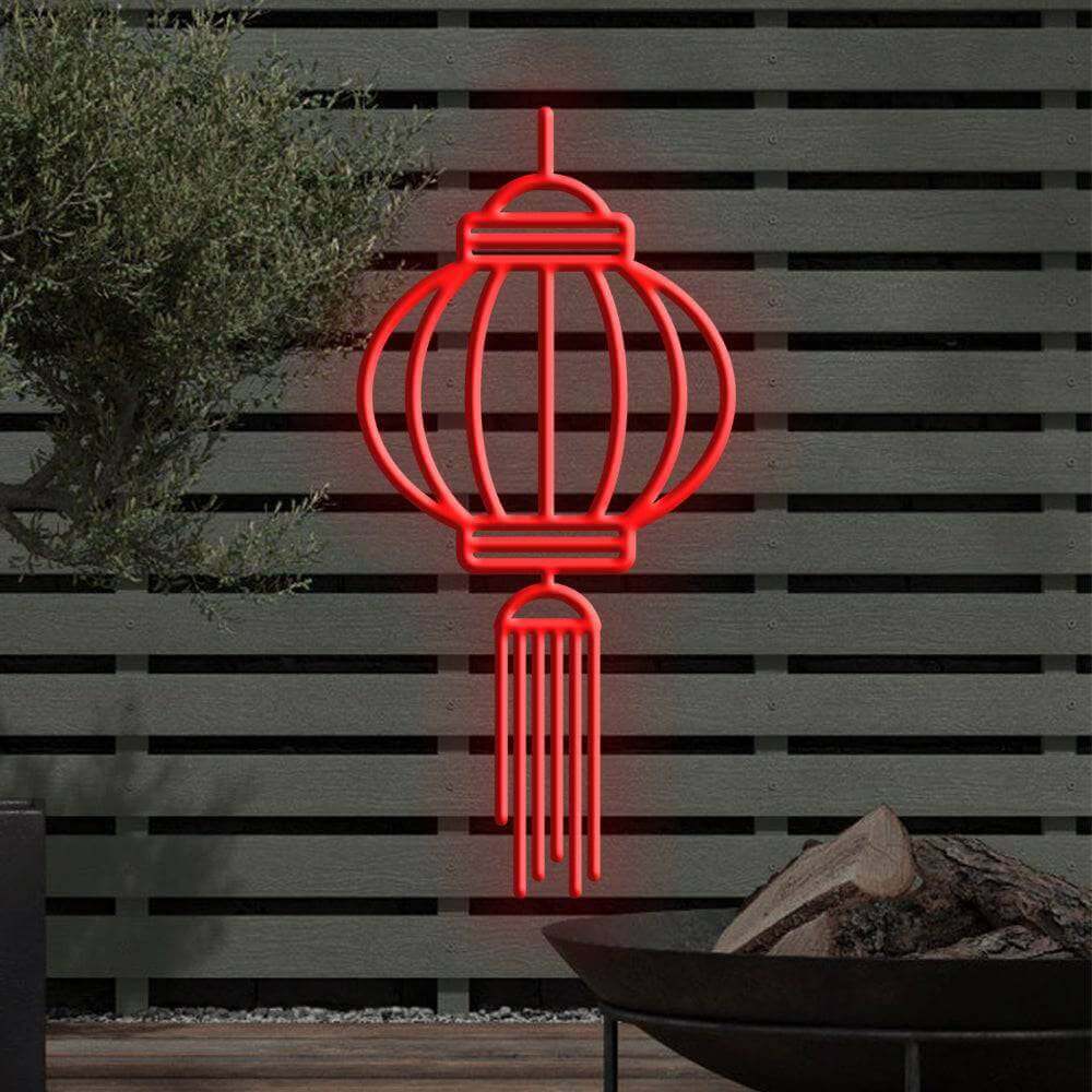 Kinesisk lampe LED neonskilt - laget i London kultur neonskilt - planet neon