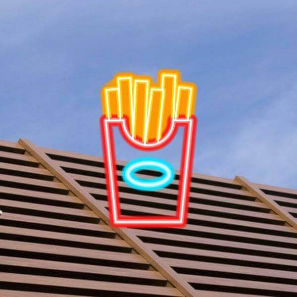 Chips LED Neon Sign - Made in London Mat Restauranter Neon Signs - Planet Neon