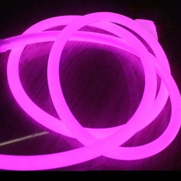I LumoS 16mm PURPLE Flexible IP65 Dimmable 360 Degree LED Neon Strip Light 12V DC 9W/m - Planet Neon
