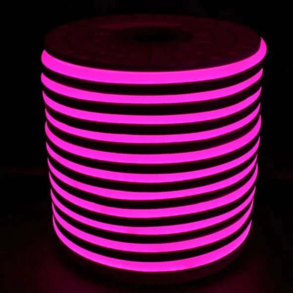 I LumoS 8 X 16mm ROSA Fleksibel IP65 Vanntett Dimbar Neon LED Strip Light 220 – 240V 9W/m - Planet Neon