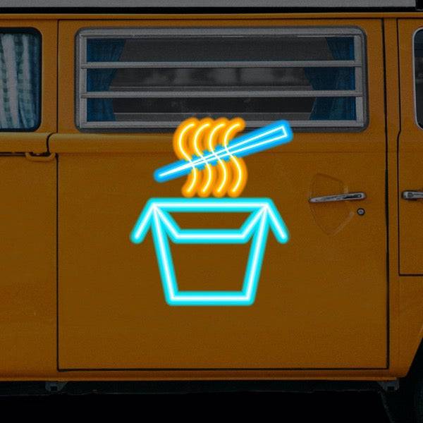 Noodle Box LED Neon Sign - Made in London Food Restauranter Neon Signs - Planet Neon