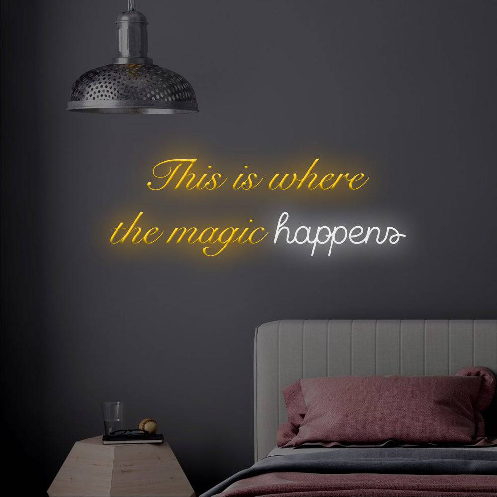 This is Where the Magic Happens LED Neon Sign - Planet Neon Made in London Neon Signs - Planet Neon