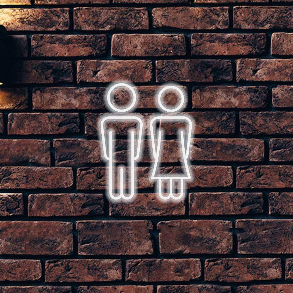 Unisex Toilette LED-neonskilt - Made in London Neonskilt for baderom - Planet Neon