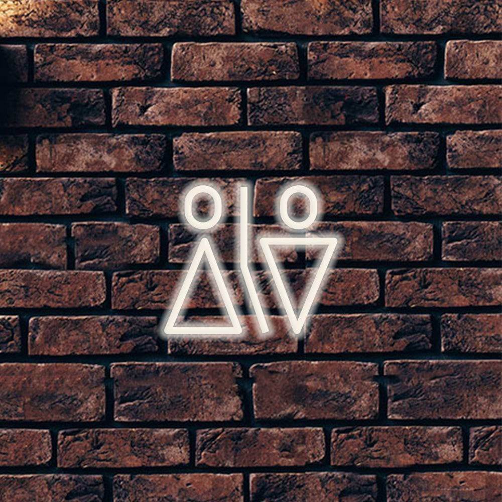 WC Minimalistisk LED Neon-skilt - Laget i London Toalett Neon-skilt - Planet Neon