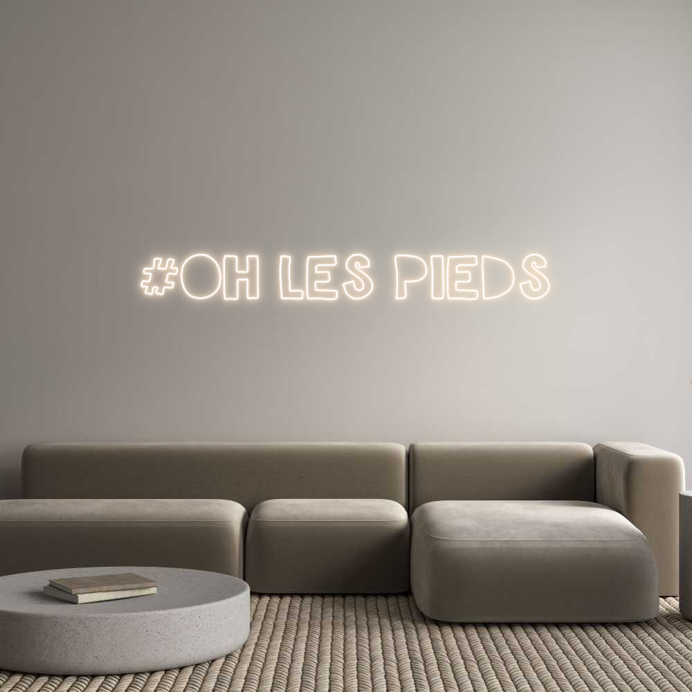 Editor on-line de letreiro neon retroiluminado personalizado #OH LES PIEDS