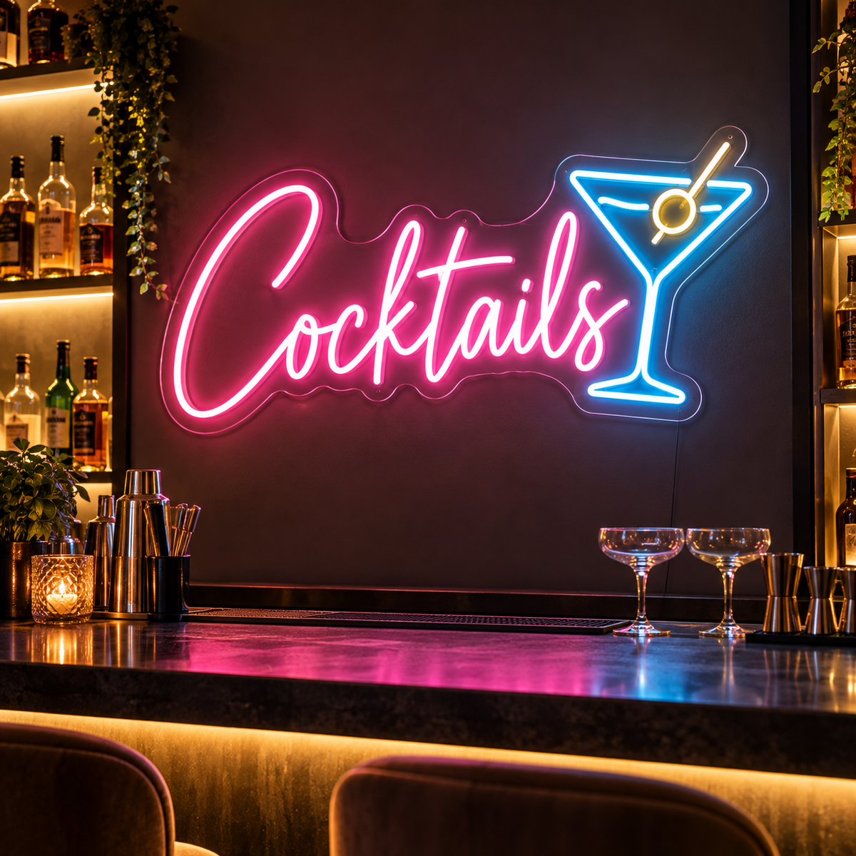 Benutzerdefinierte Bar-Leuchtreklame – AI Designer