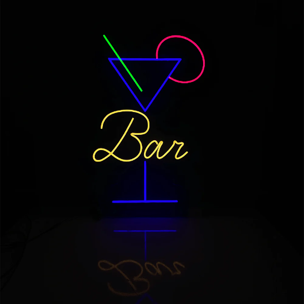 Panneau néon LED pour bar et boissons - Fabriqué à Londres Enseignes néon pour clubs