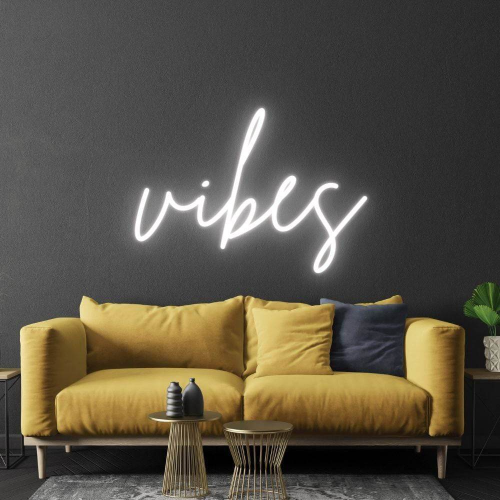 Insegna al neon a LED Vibes - Made in London Insegne al neon ispiratrici