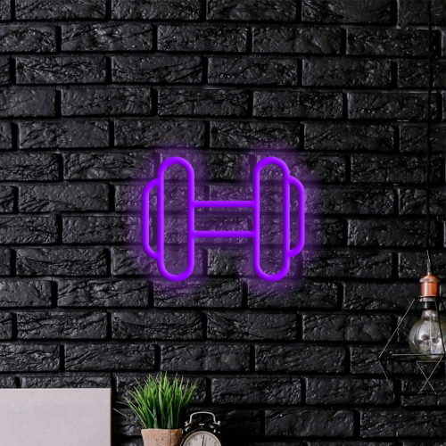 Panneau néon LED Weights - Panneau néon pour salle de sport fabriqué à Londres