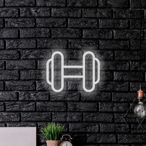 Panneau néon LED Weights - Panneau néon pour salle de sport fabriqué à Londres