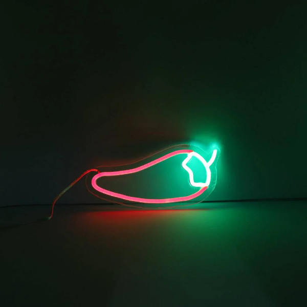 Chili Pepper LED neon sign - Made in London Food Restaurants Neon Signs