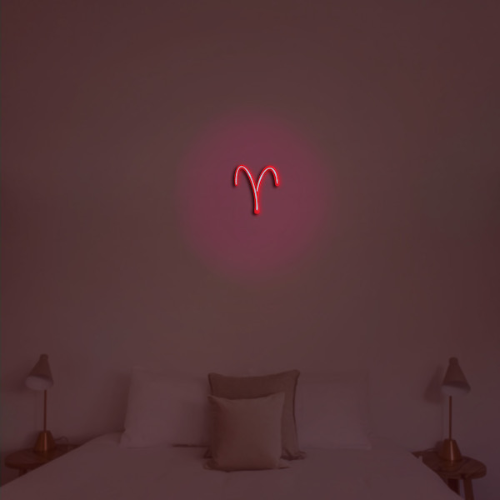 Aries LED Neon Sign - Tillverkad i London Zodiac Neon Signs