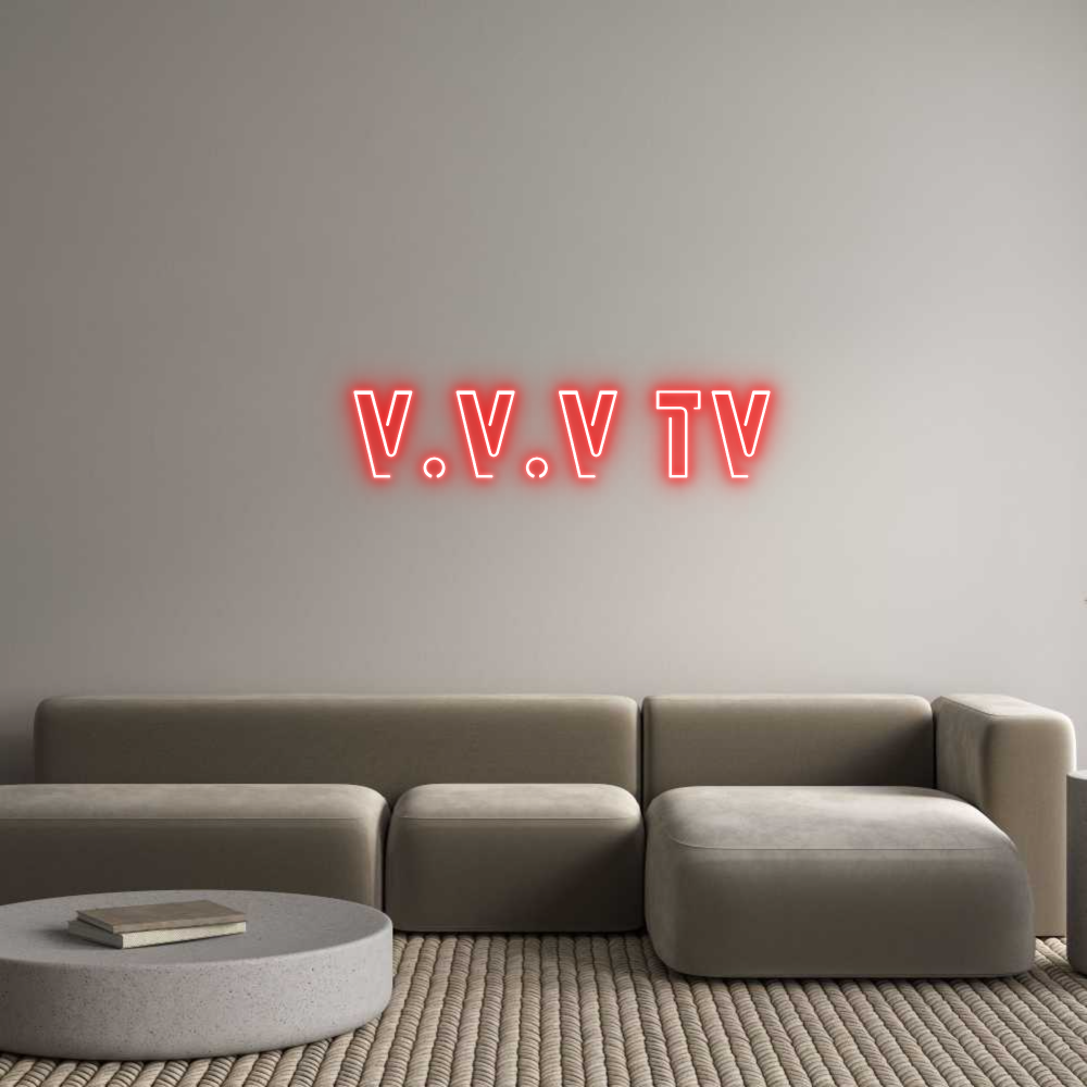 محرر إشارة النيون المخصص عبر الإنترنت vvv TV