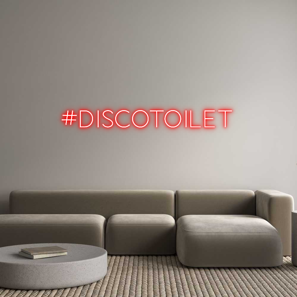 محرر لافتات النيون المخصصة عبر الإنترنت #DISCOTOILET