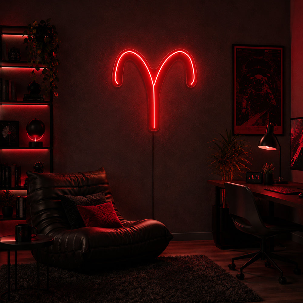 Ariete Led Neon Sign - realizzato a Londra Zodiac Neon Signs