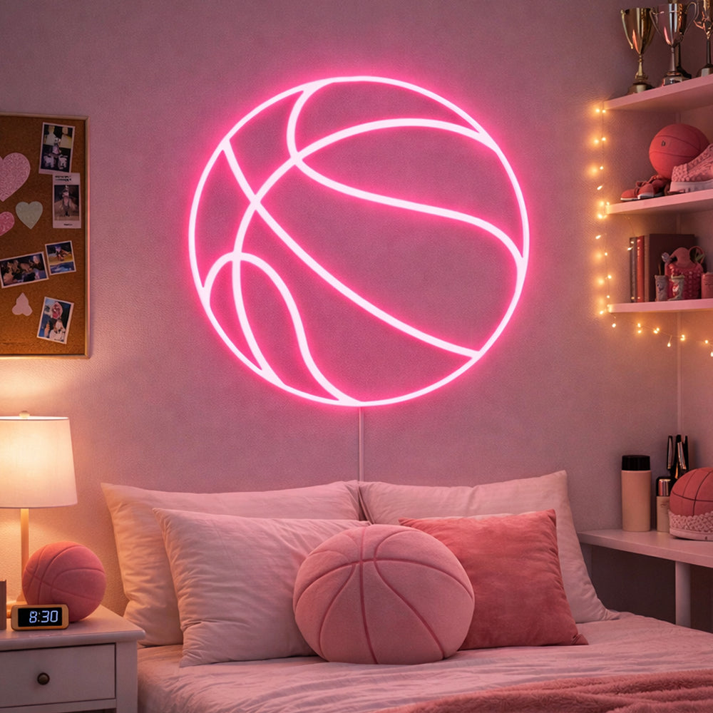 Basketball LED Neon Sign - Planet Neon Made in London Neon Signs
